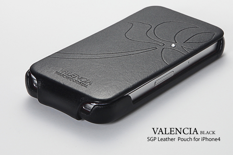 SGP Valencia Leather Pouch Swarovski Black чехол для iPhone 4 купить цена москва