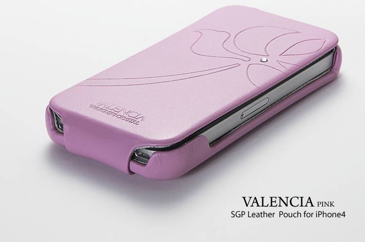 SGP Valencia Leather Pouch Swarovski Pink чехол для iPhone 4 купить цена москва