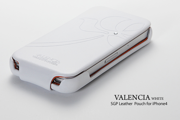 SGP Valencia Leather Pouch Swarovski White чехол для iPhone 4 купить цена москва