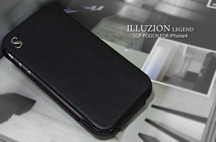 SGP Leather Case illuzion Legend Black чехол для iPhone 4 купить цена москва