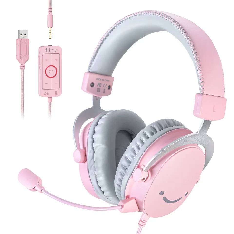 Купить игровые наушники Fifine H9 Gaming Headsets (Pink) 1212146 в Москве в  каталоге игровых наушников и гарнитур с доставкой. Характеристики, цены в  интернет-магазине iCover.