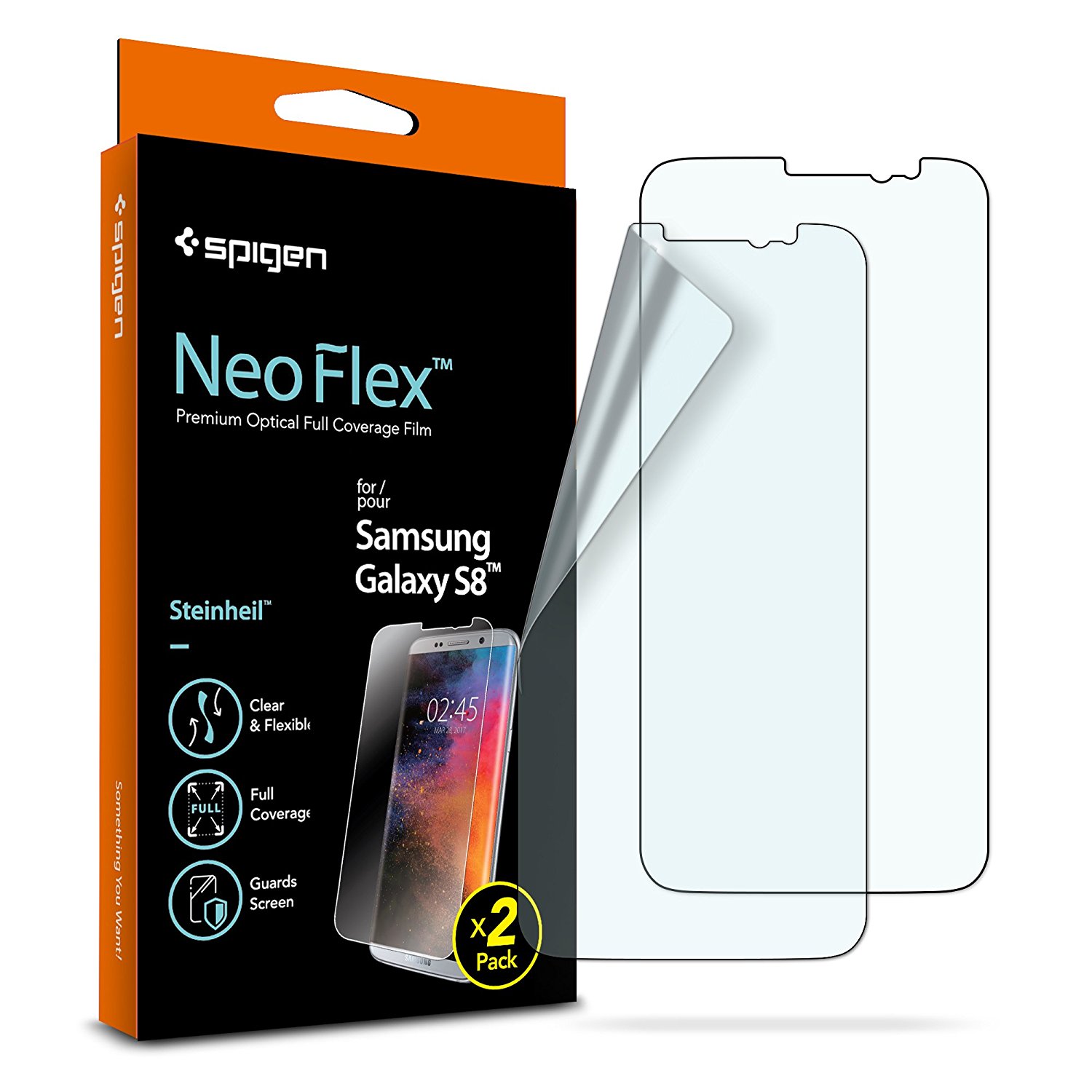 Купить комплект защитных пленок Spigen Screen Protector Neo Flex HD для  Samsung Galaxy S8 (Crystal Clear) в Москве в каталоге защитных пленок для  телефонов с доставкой. Характеристики, цены в интернет-магазине iCover.