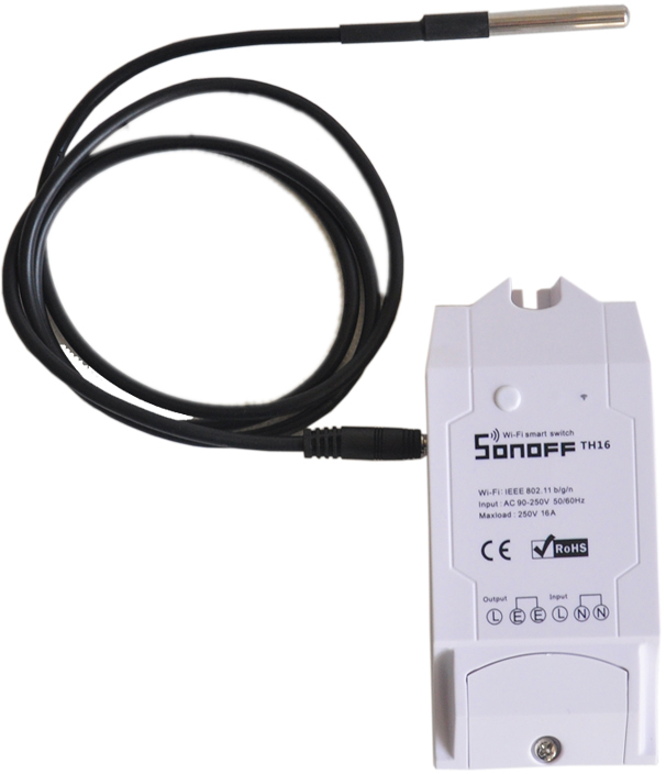 Sonoff TH16A с датчиком - Wi-Fi-реле (White)
