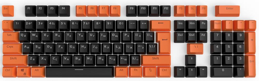 orange black keycaps