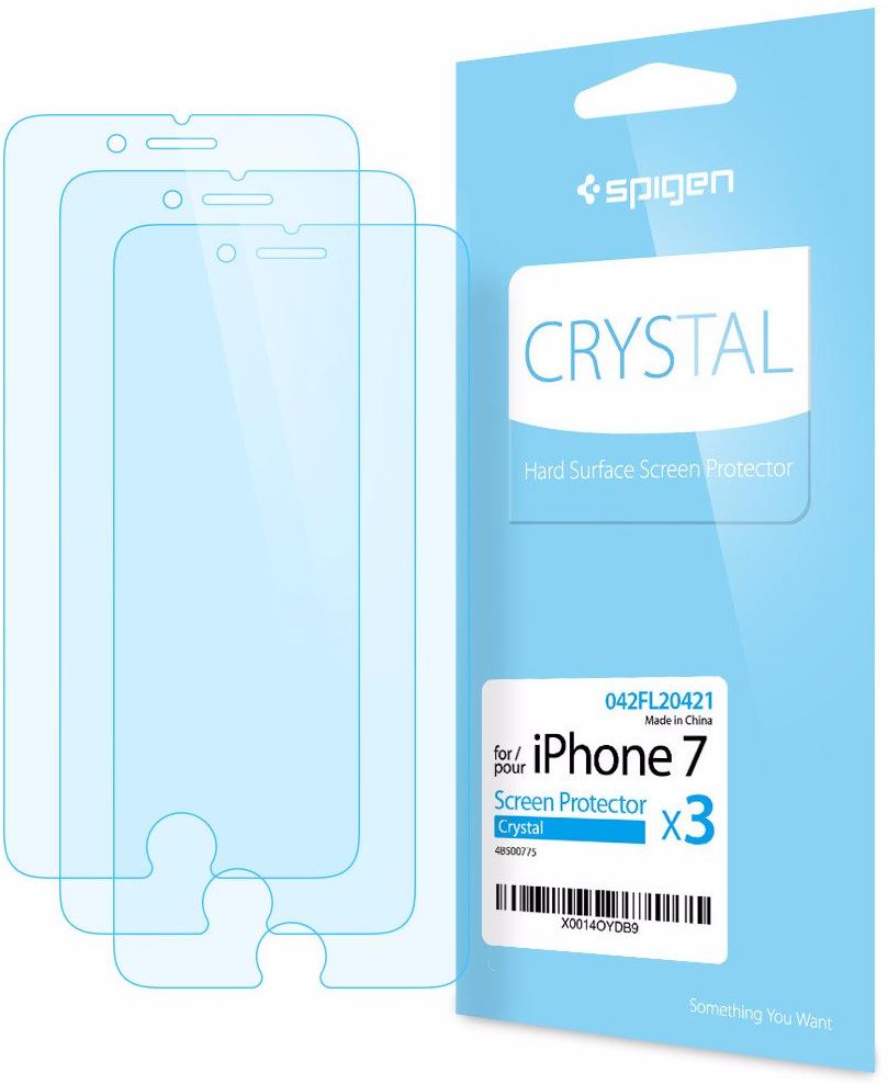 Купить spigen Crystal (042FL20421) - комплект защитных пленок для iPhone 7  (Crystal Clear) в Москве в каталоге защитных пленок для телефонов с  доставкой. Характеристики, цены в интернет-магазине iCover.