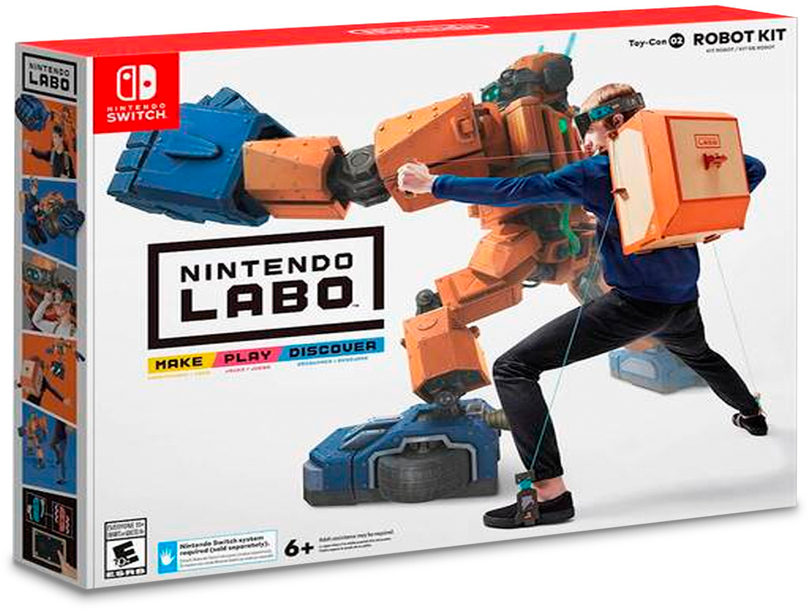 Купить игровой набор Nintendo Labo Robot Kit для Nintendo Switch  (45496421595) в Москве в каталоге геймпадов с доставкой. Характеристики,  цены в интернет-магазине iCover.