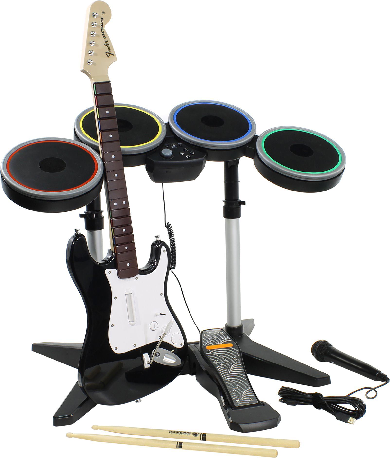 Купить mad Catz Rock Band 4 Band-in-a-Box - игра + гитара, барабаны,  микрофон в Москве в каталоге аксессуаров к игровым приставкам с доставкой.  Характеристики, цены в интернет-магазине iCover.