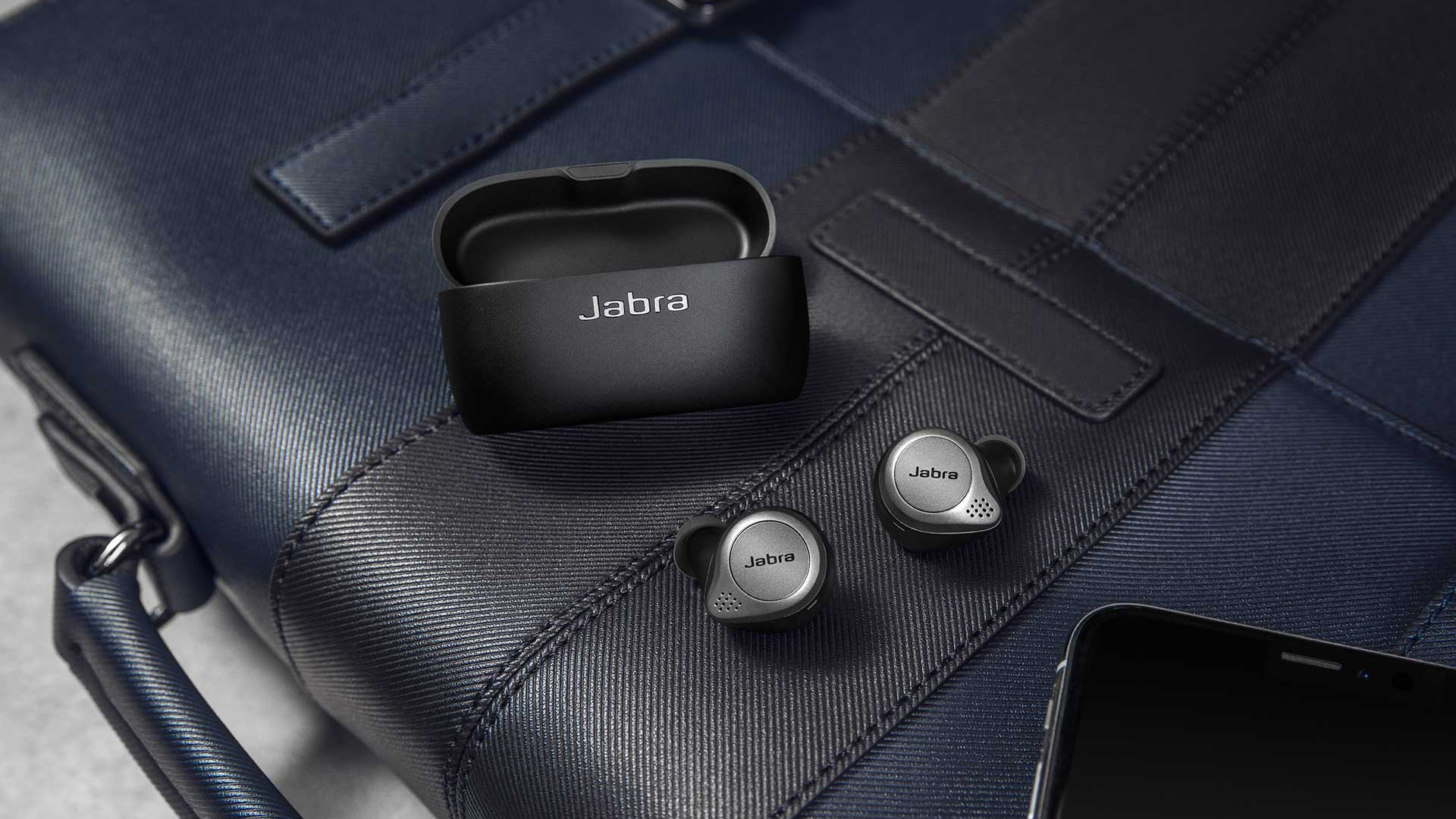 Беспроводные наушники Jabra Elite 75t (Titanium Black) купить в интернет-магазине icover