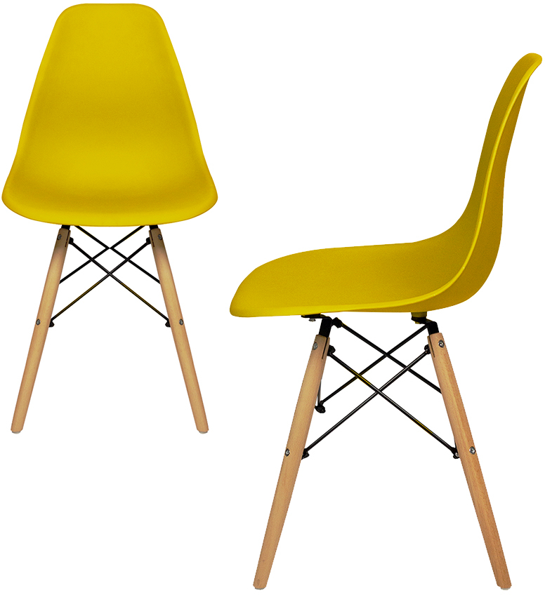 Комплект стульев RIDBERG DSW EAMES 4 шт. (Yellow) купить в интернет-магазине icover