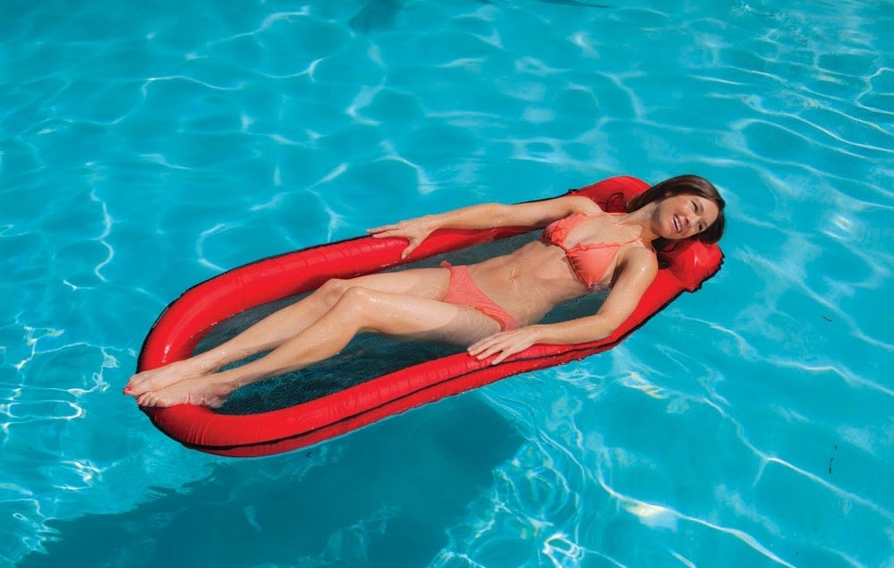 Intex inflatable hot sale mesh lounge