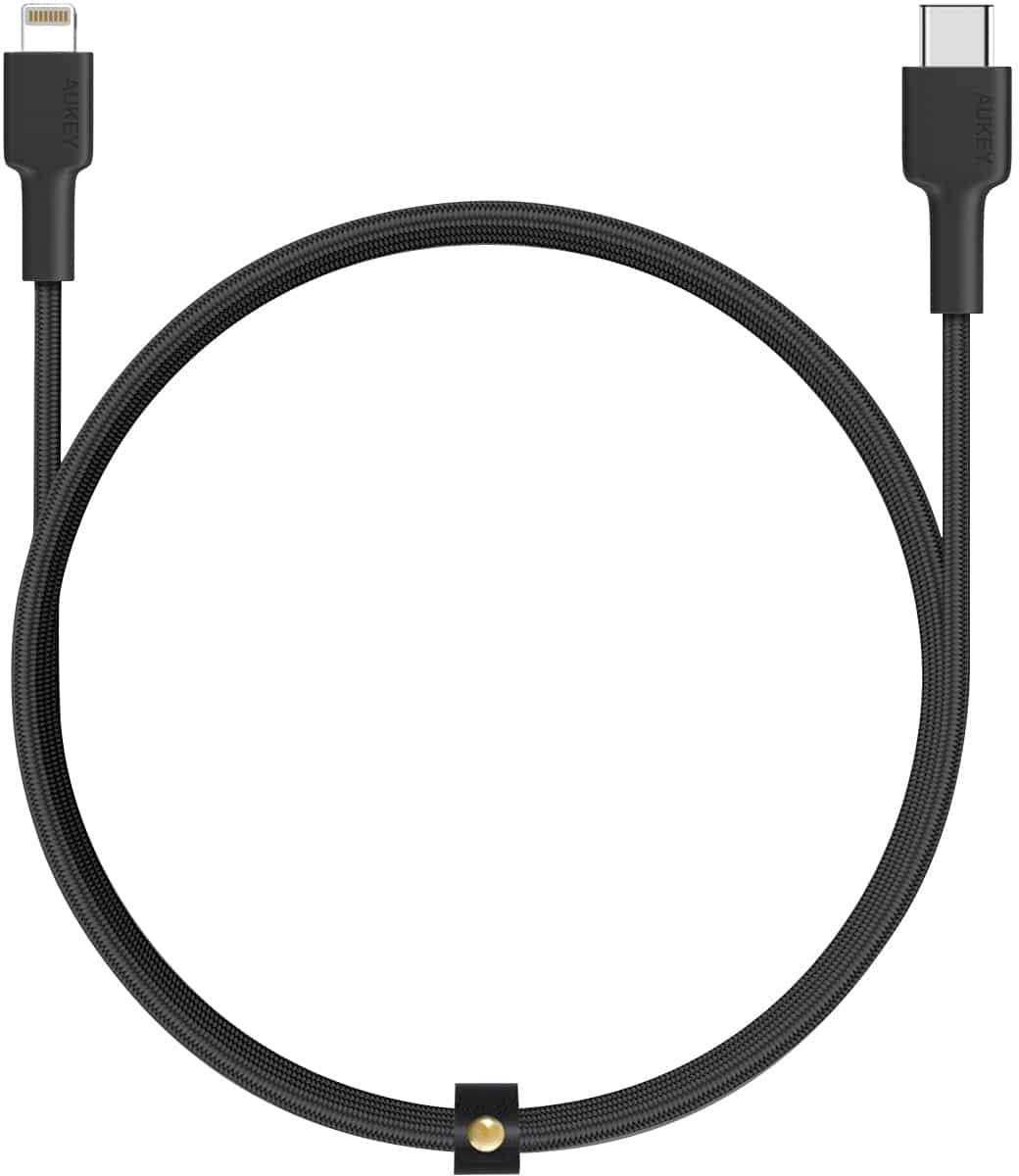 

Кабель для iPod, iPhone, iPad Aukey Braided Nylon (CB-CL1) USB-C to Lightning 1.2m (Black)