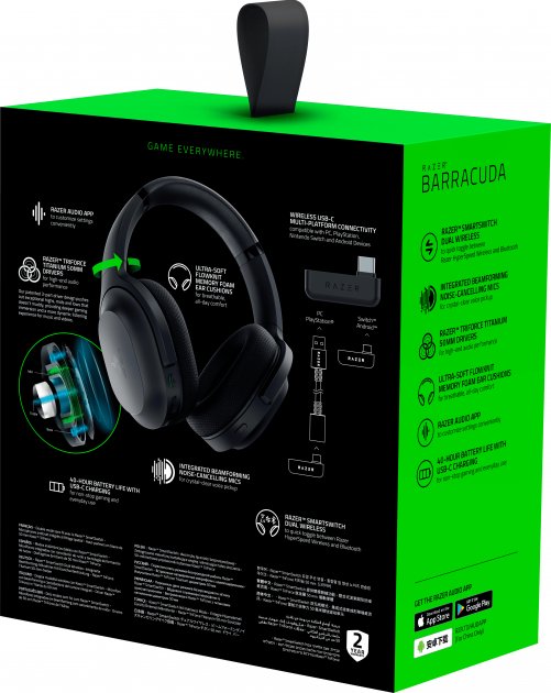 Беспроводная гарнитура Razer Barracuda RZ04-03790100-R3M1 (Black) купить в интернет-магазине icover