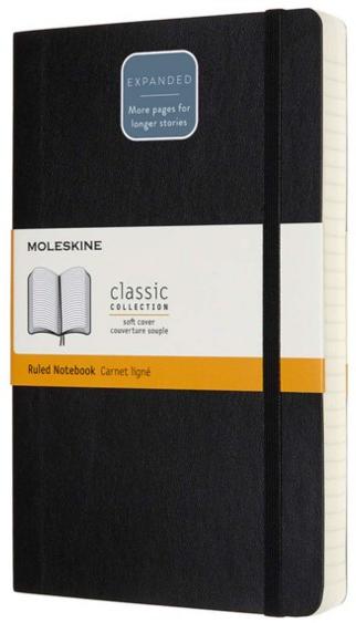 

Блокнот Moleskine Classic Soft Expanded Large QP616EXP (Black)