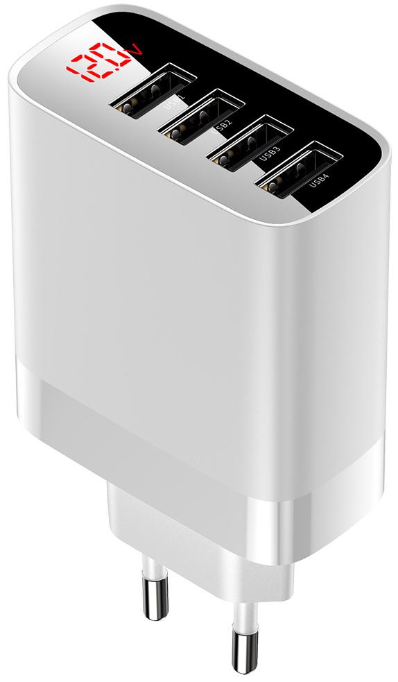 

Зарядное устройство Baseus Mirror Lake Digital Display 4USB Travel Charger 30W CCJMHB-B02 (White)