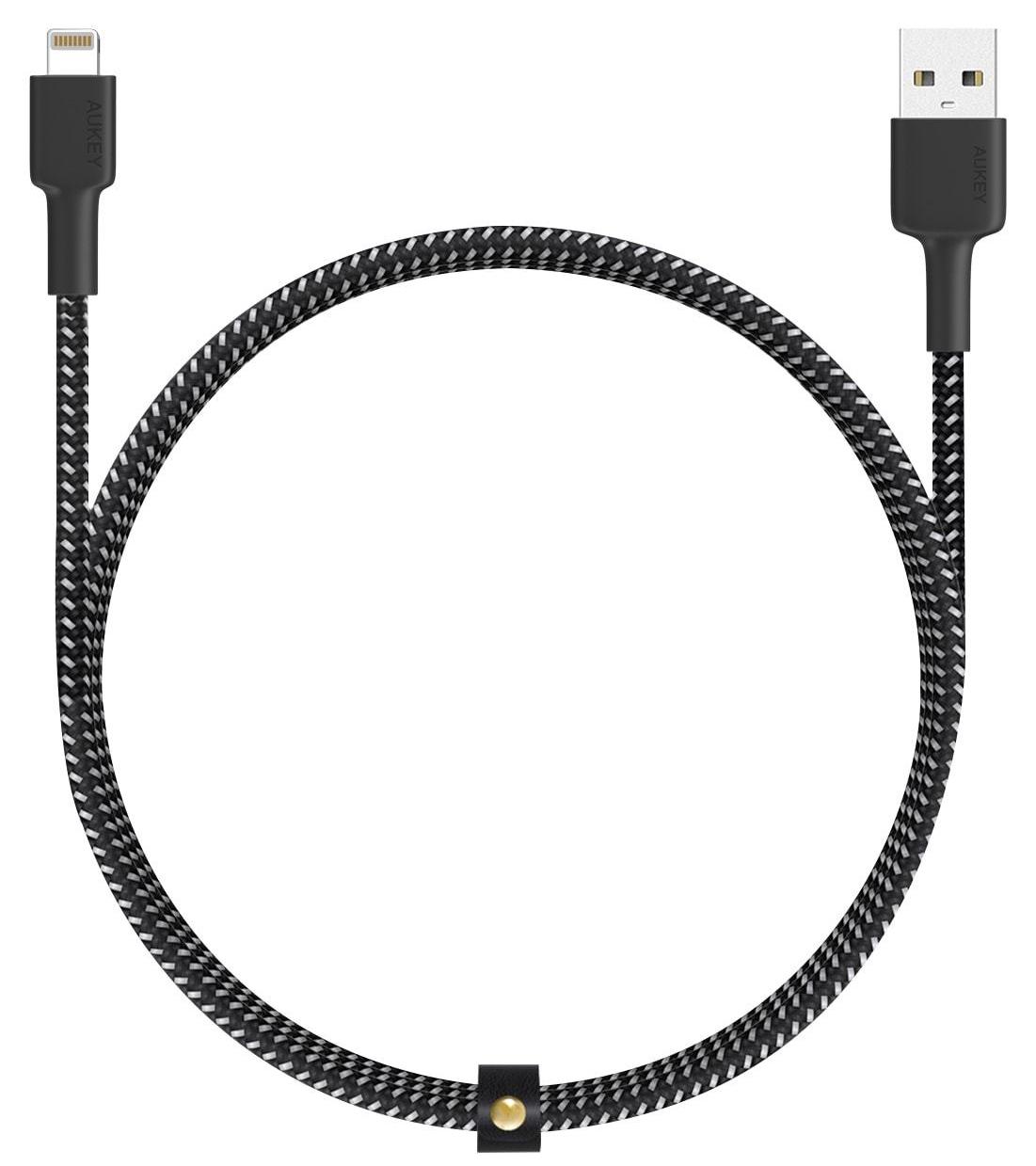 

Кабель-переходник Aukey CB-BAL3 USB to Lightning 1.2m (Black/White)