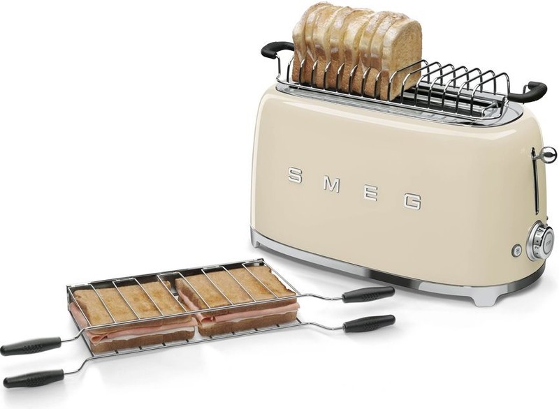 Тостер Smeg на 4 хлебца TSF02CREU (Cream) купить в интернет-магазине icover