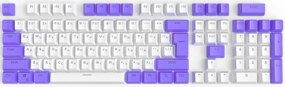 

Комплект клавиш Dark Project Keycaps KS-26 (White/Purple)