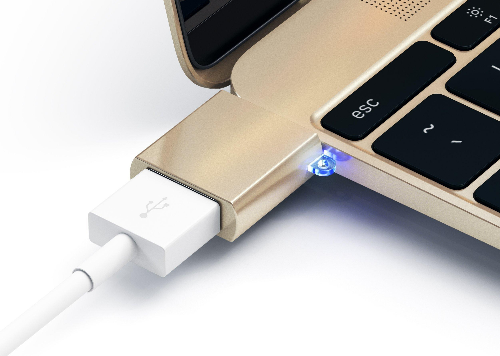 Адаптер Satechi USB-C Adapter ST-TCUAG (Gold) купить в интернет-магазине icover