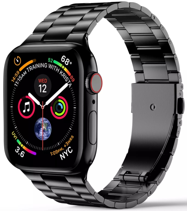 

Ремешок Wiwu Three Beads Steel Band для Apple Watch Series 1-6/SE 42/44 mm (Space Grey)