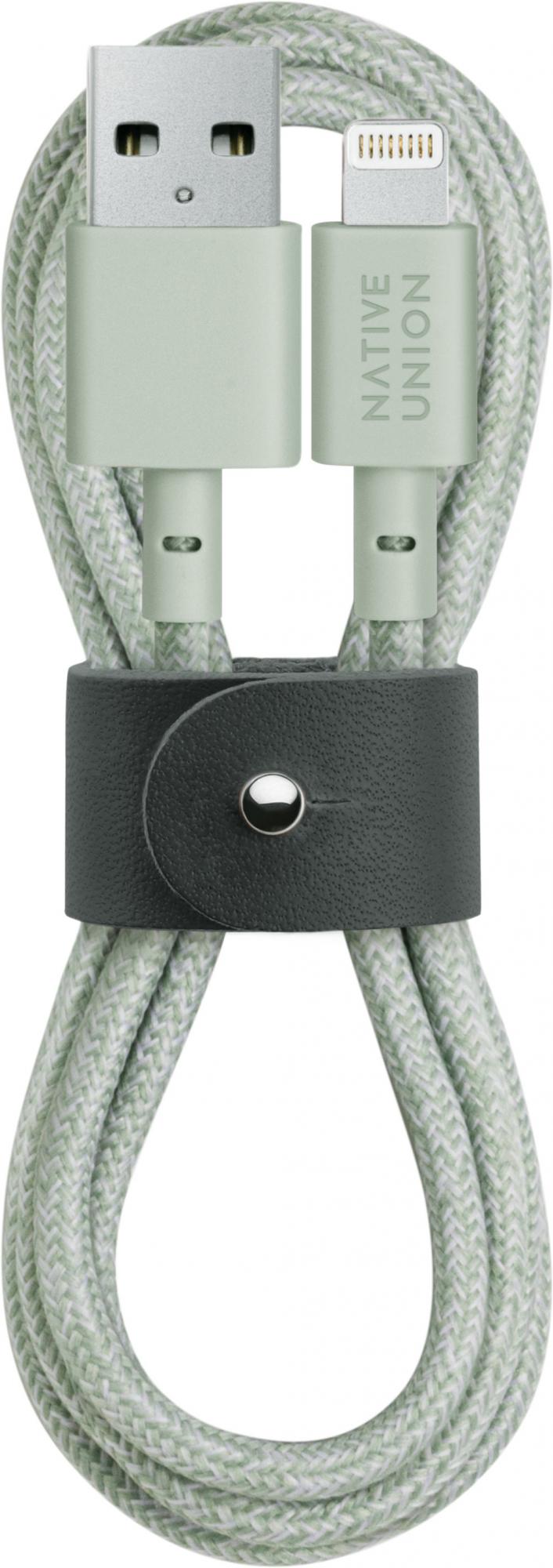 

Кабель для iPhone, iPad Native Union Belt (BELT-L-GRN-2-NP) USB-A to Lightning 1.2m (Light Green)