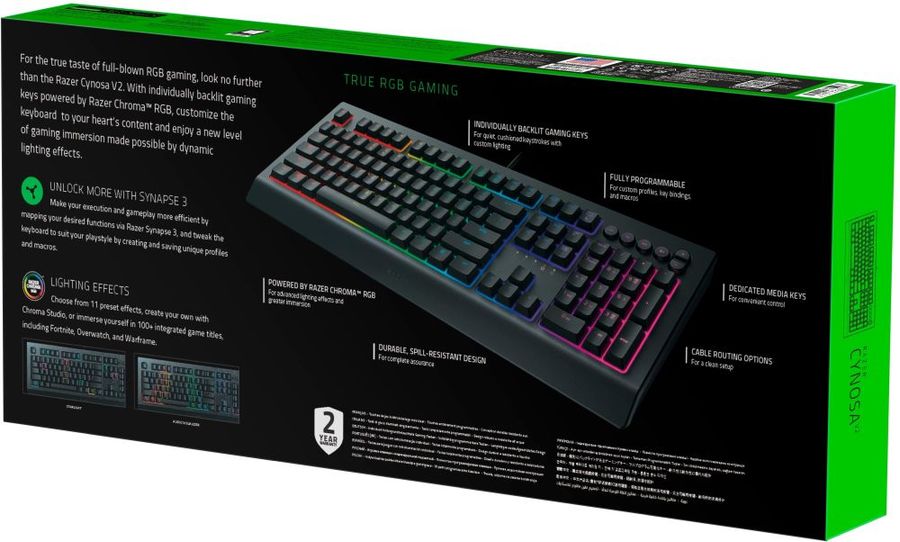 Игровая клавиатура Razer Cynosa V2 (RZ03-03400700-R3R1) купить в интернет-магазине icover