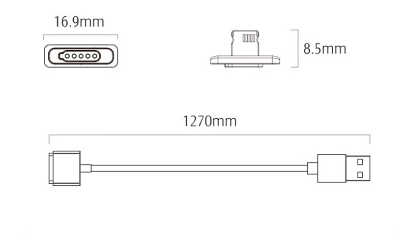 Entalent Apple Lightning - магнитный кабель USB-Lightning (Silver) купить в интернет-магазине icover