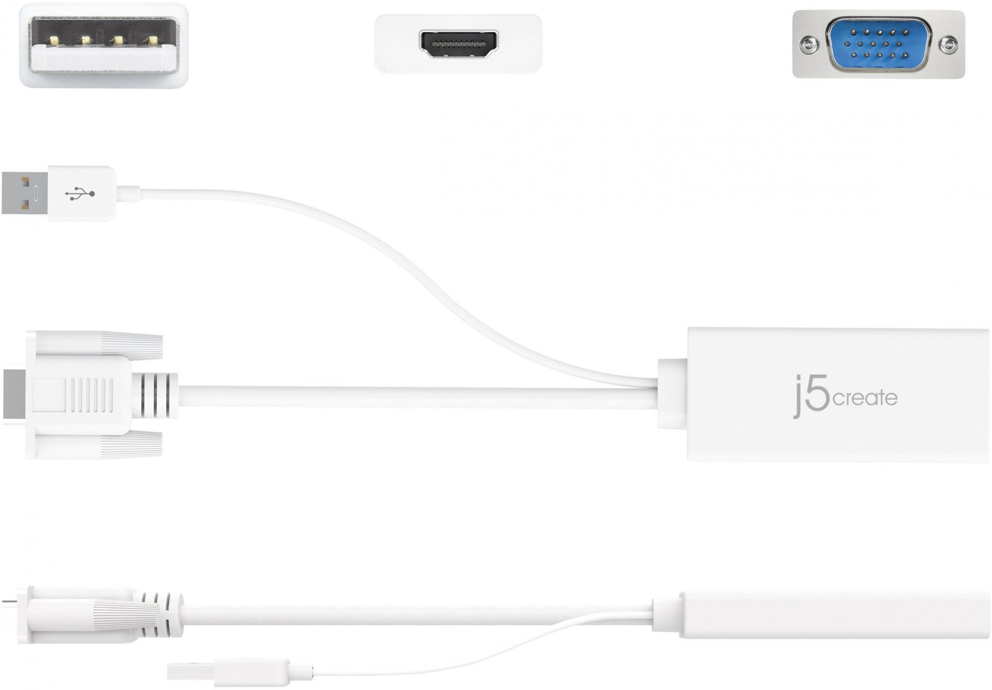 Переходник j5create JDA214 VGA to HDMI (Silver) купить в интернет-магазине icover