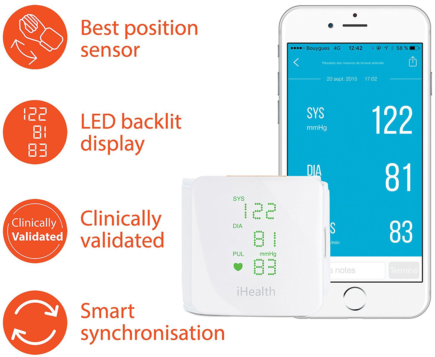 Купить тонометр на запястье iHealth View BP7s (White) в Москве в каталоге  тонометров с доставкой. Характеристики, цены в интернет-магазине iCover.