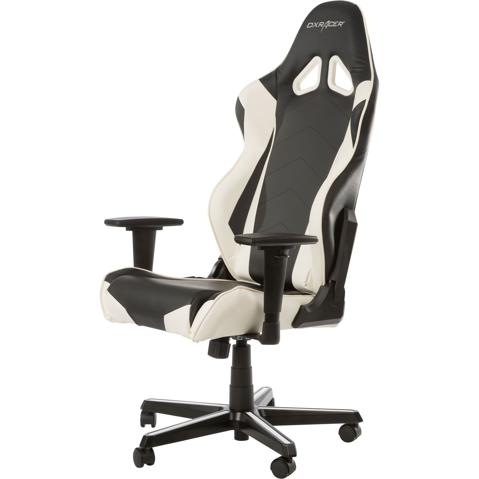 Кресло игровое черно белое dxracer