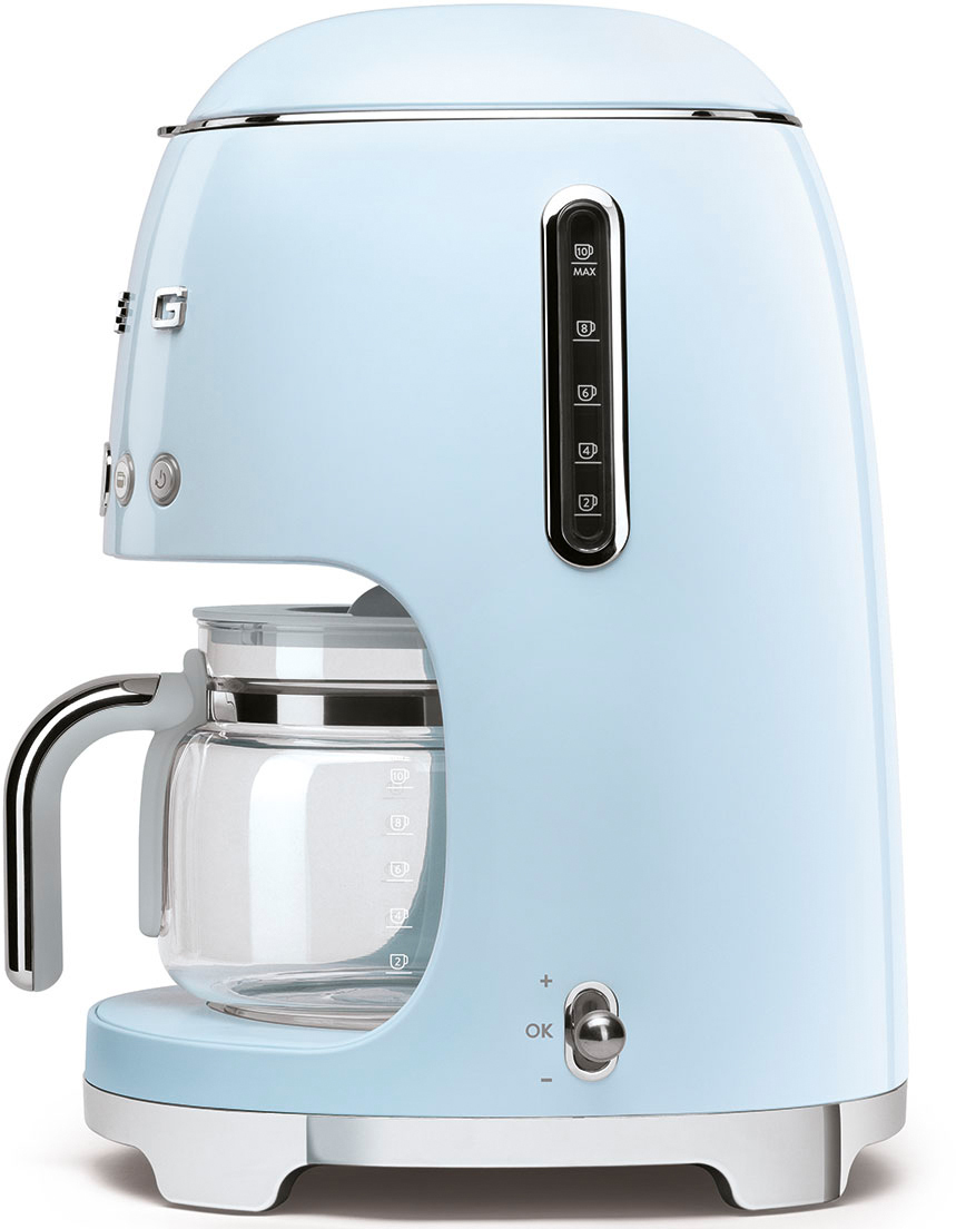 Капельная кофемашина Smeg DCF02PBEU (Pastel Blue) купить в интернет-магазине icover