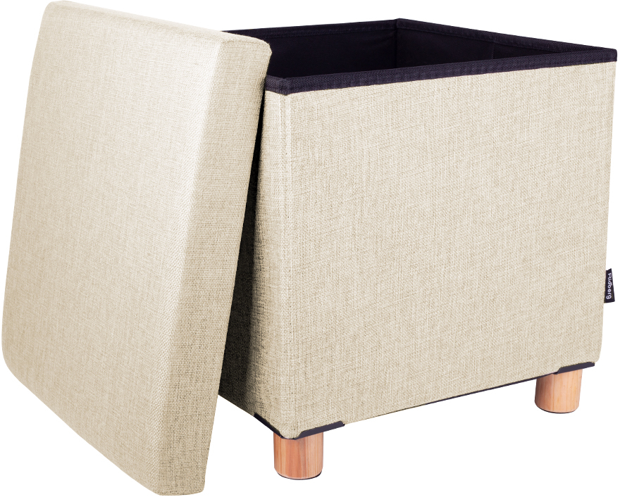 Пуф складной с ящиком Ridberg BOX Wool (Beige) купить в интернет-магазине icover