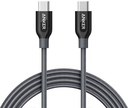 

Кабель Anker PowerLine+ 1.8 м (A81880A1) USB-C to USB-C (Grey)