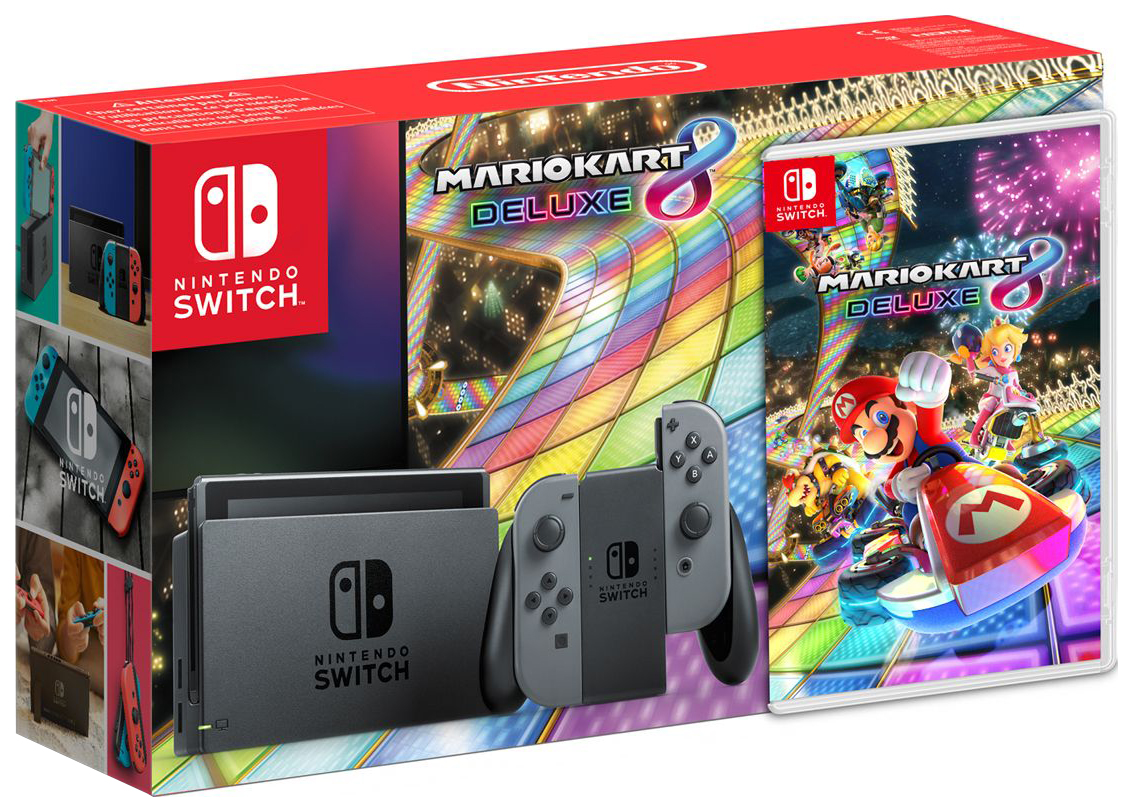 

Игровая консоль Nintendo Switch (711583170225) Mario Kart 8 Deluxe (Grey), Switch