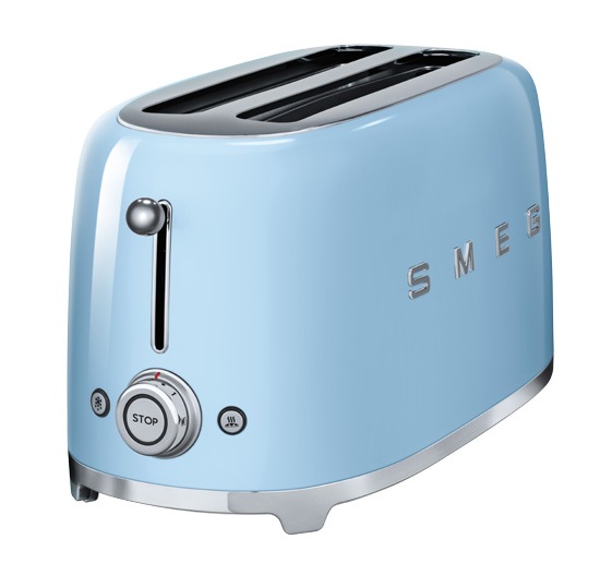 Тостер Smeg на 4 хлебца TSF02PBEU (Blue) купить в интернет-магазине icover