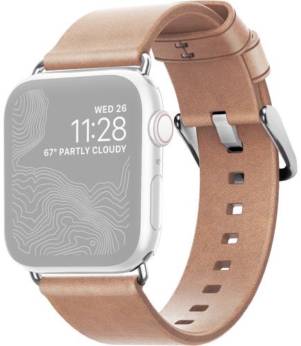 

Ремешок Nomad Modern Strap (NM1A3NSM00) для Apple Watch Series SE/6/2/3/4 38/40 mm (Nude/Silver), Modern Strap