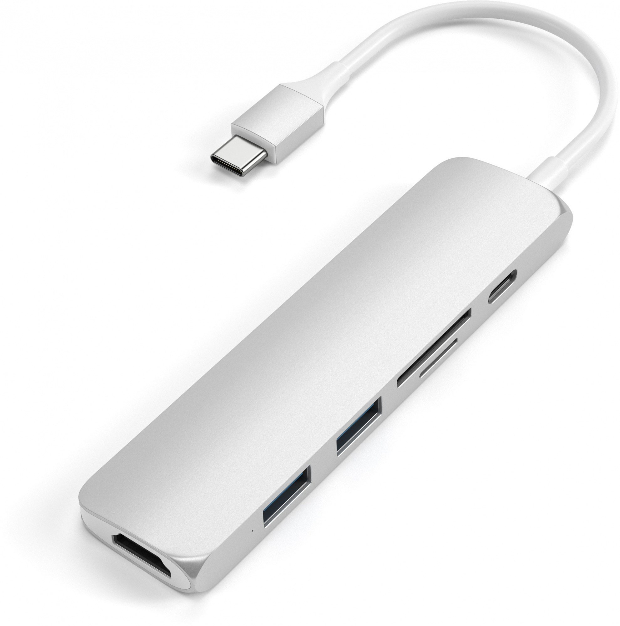 

USB-концентратор Satechi Slim Multi-Port V2 (ST-SCMA2S) Type-C 4K (Silver)