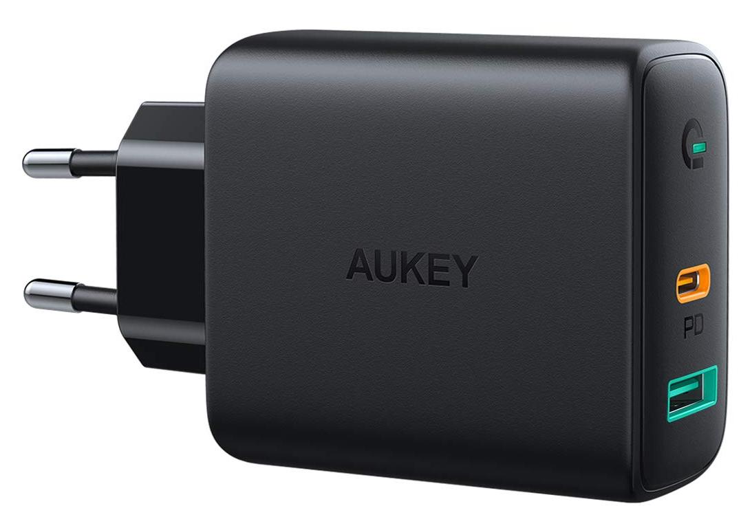 

Сетевое зарядное устройство Aukey Dual-Port 30W PD Wall Charger with Dynamic Detect (Black)