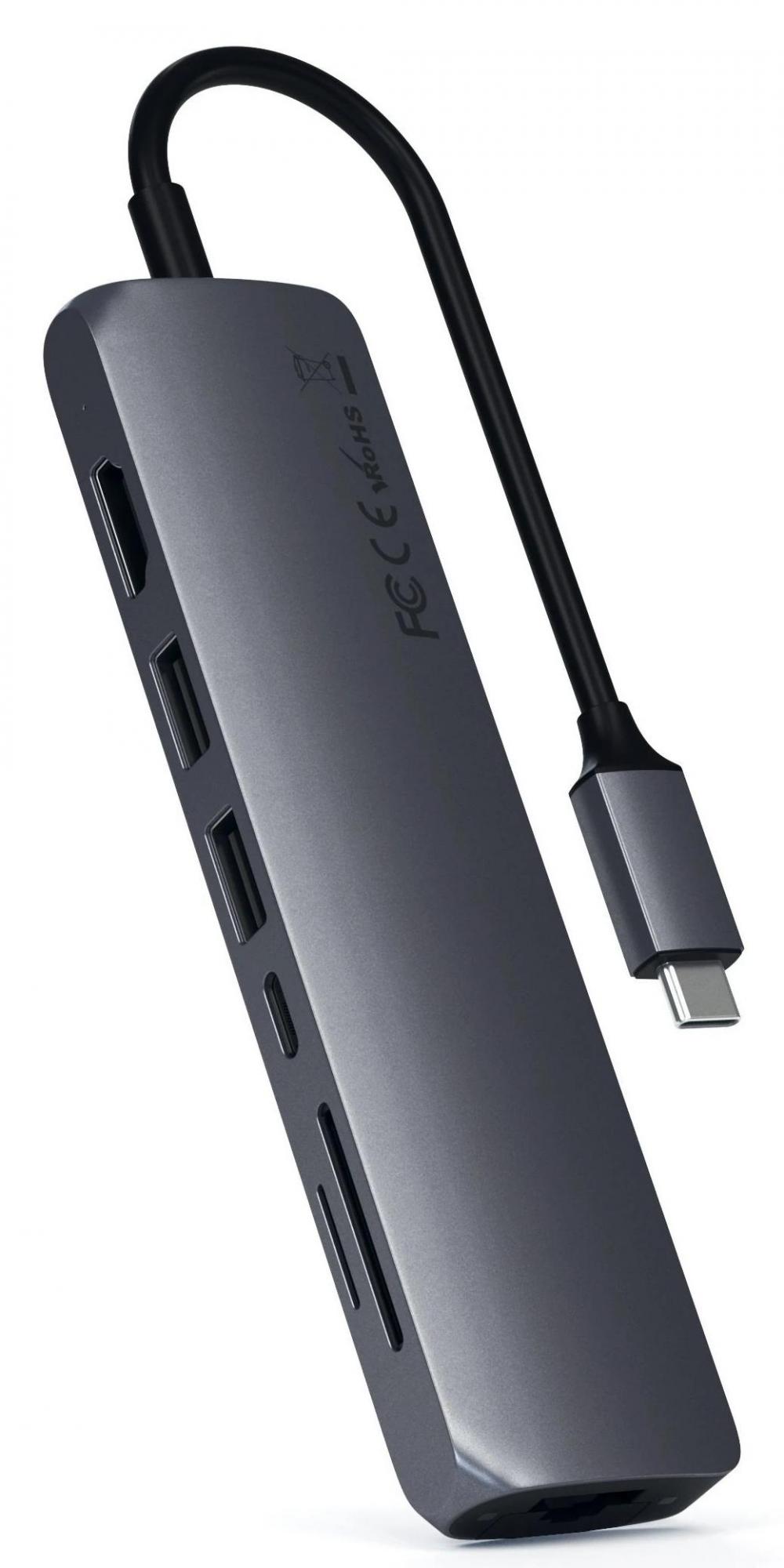 

Хаб Satechi USB-C Slim Multi-Port Adapter ST-UCSMA3M (Space Grey)