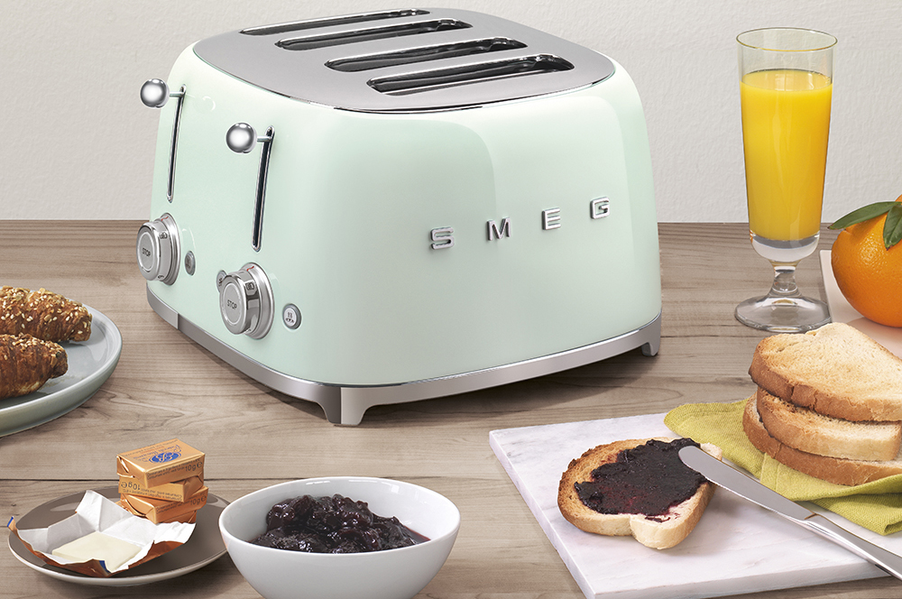 Тостер Smeg (TSF03SSEU) на 4 ломтика (Stainless Steel) купить в интернет-магазине icover