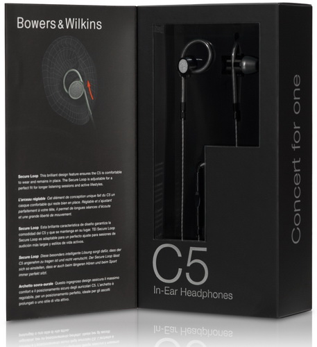 Bowers & Wilkins C5 - наушники для iPhone/iPod/iPad (Black) купить в интернет-магазине icover