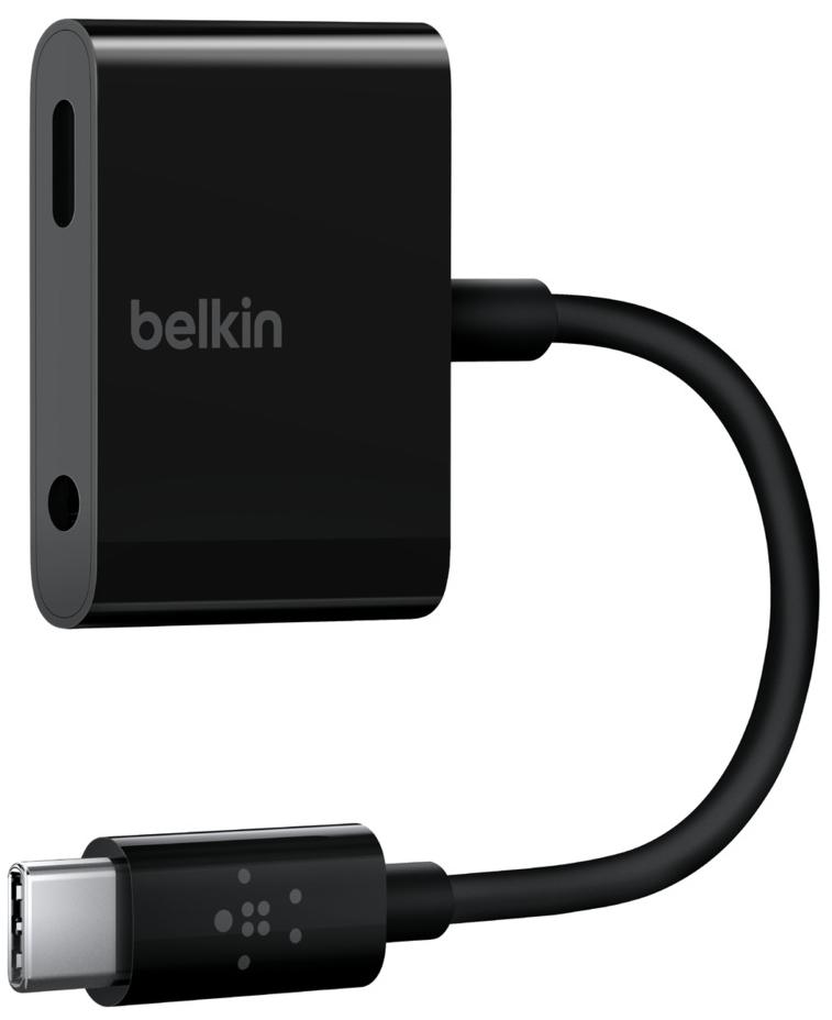 

Переходник Belkin Rockstar USB-C-miniJack/USB-C F7U080btBLK (Black)