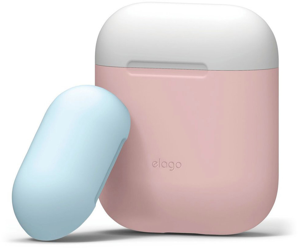 

Чехол Elago Silicone DUO (EAPDO-PK-WHPBL) для AirPods (Pink/White/Pastel Blue)