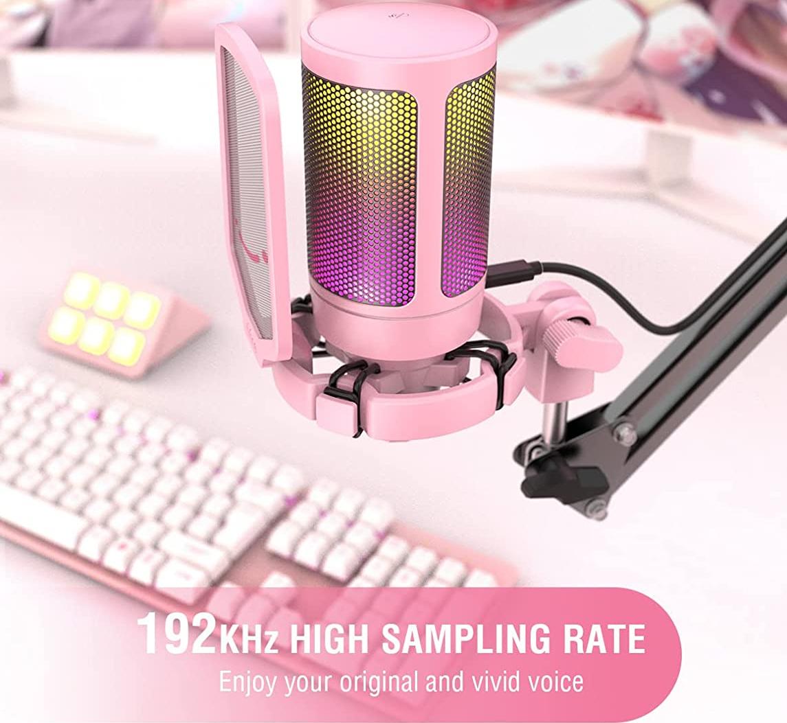 Конденсаторный USB-микрофон Fifine AmpliGame A6V (Pink) купить в интернет-магазине icover