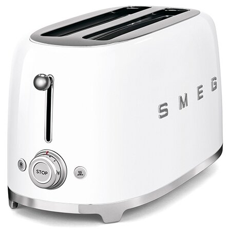 Тостер Smeg (TSF02WHEU) на 4 ломтика (White) купить в интернет-магазине icover