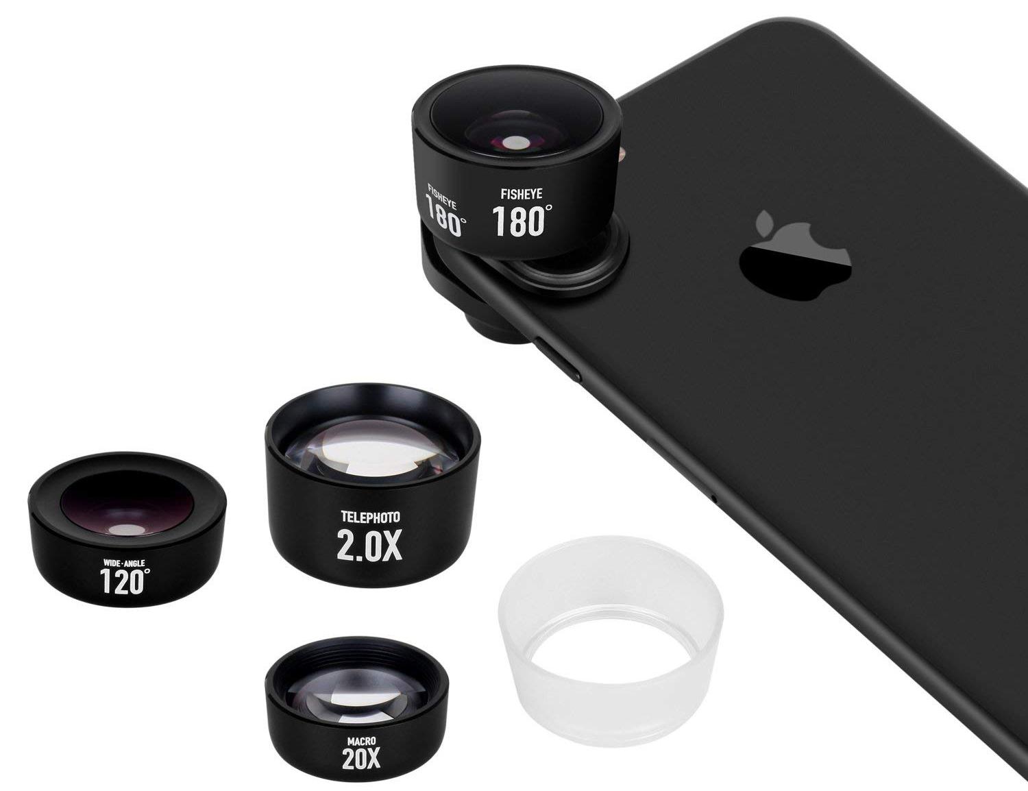 Купить набор объективов Momax X-Lens Pro 4 in 1 (CAM7D) для смартфона  (Black) в Москве в каталоге уцененных товаров с доставкой. Характеристики,  цены в интернет-магазине iCover.