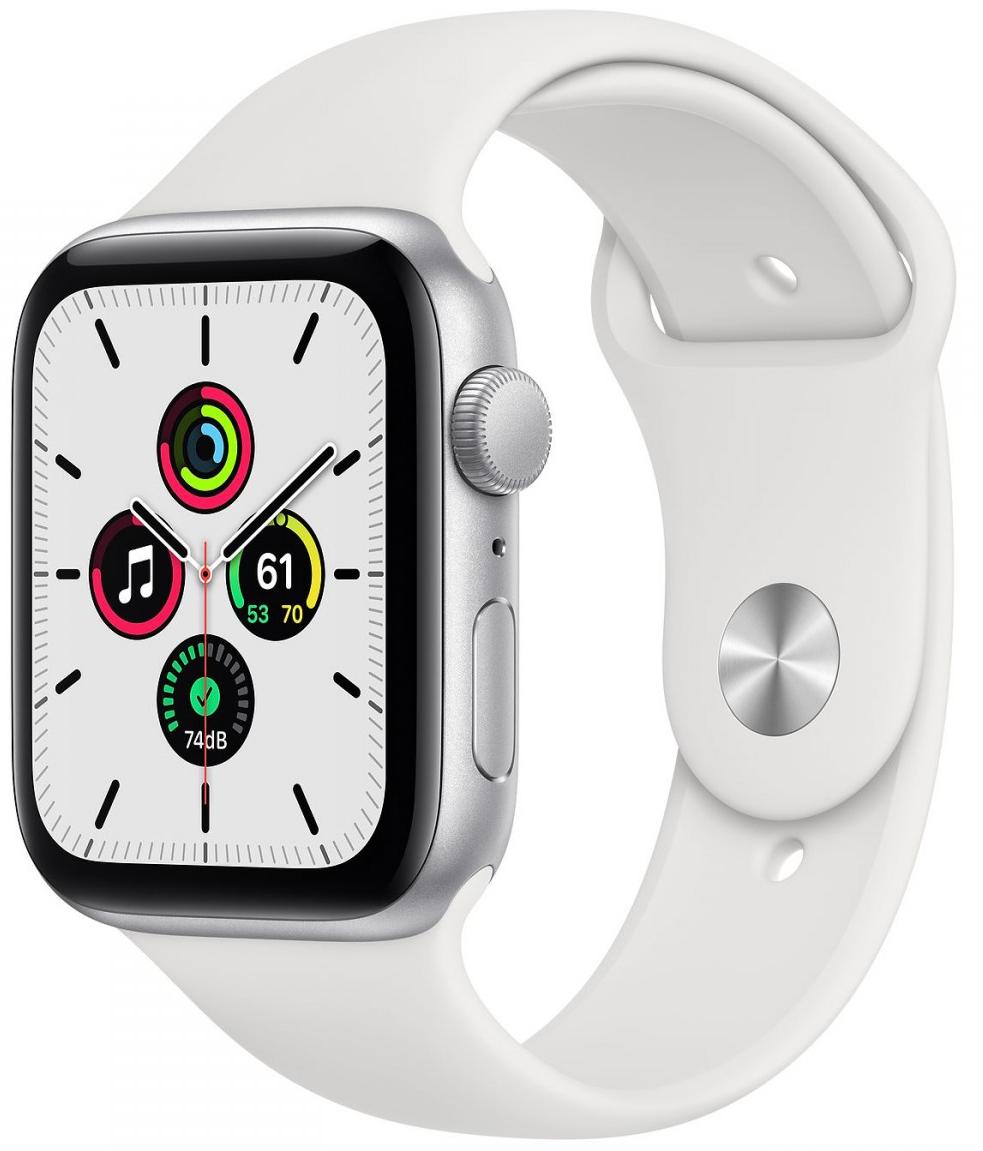 

Умные часы Apple Watch SE 44mm GPS MYDQ2RU/A (Silver/White)