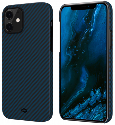 

Чехол Pitaka MagEZ Case (KI1208) для iPhone 12 Mini (Black/Blue)