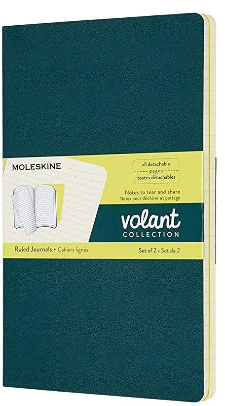 

Набор Moleskine Volant Large (QP721K31M20) 2 блокнота в линейку (Pine Green/Lemon Yellow)