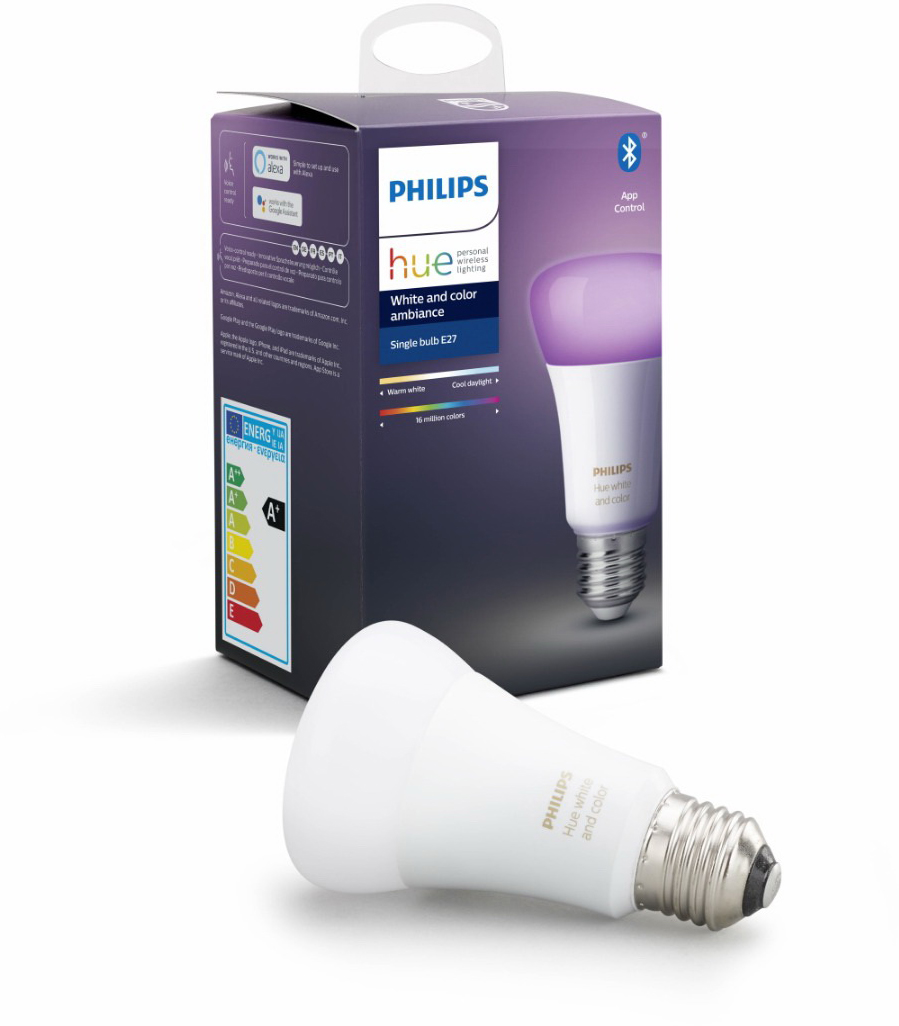 

Умная светодиодная лампа Philips Hue White and Color Ambiance Bluetooth E27 (8718699673109)