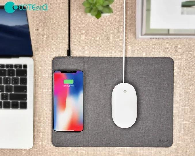 COTEetCI Wireless Charger Mouse Pad CS5186 BK Black iCover